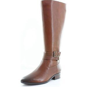 Naturalizer‎ Reid Tall Boots Size 7 Brown Leather Block Heel Cinnamon NEW